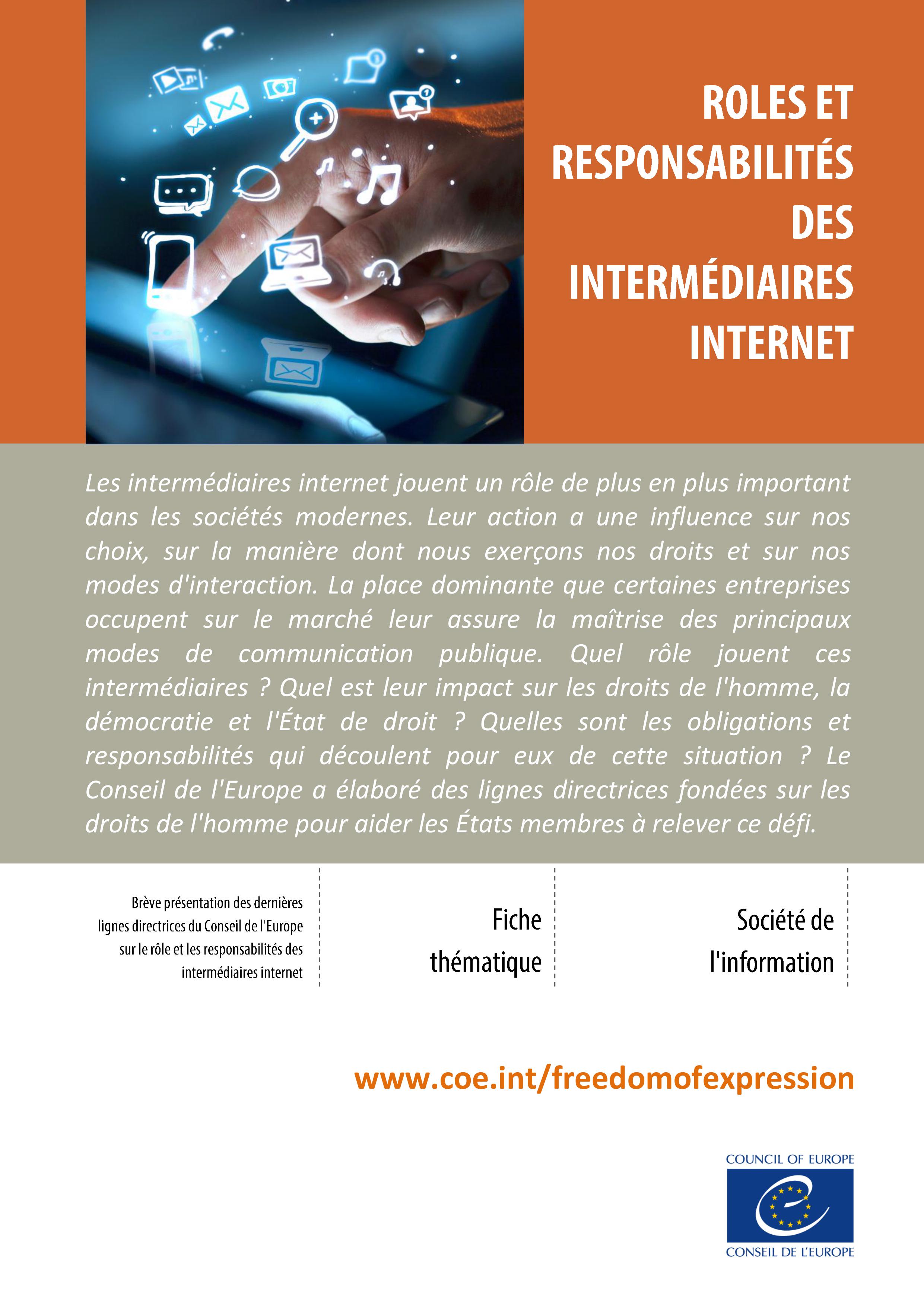Roles et responsabilités des intermédiaires internet