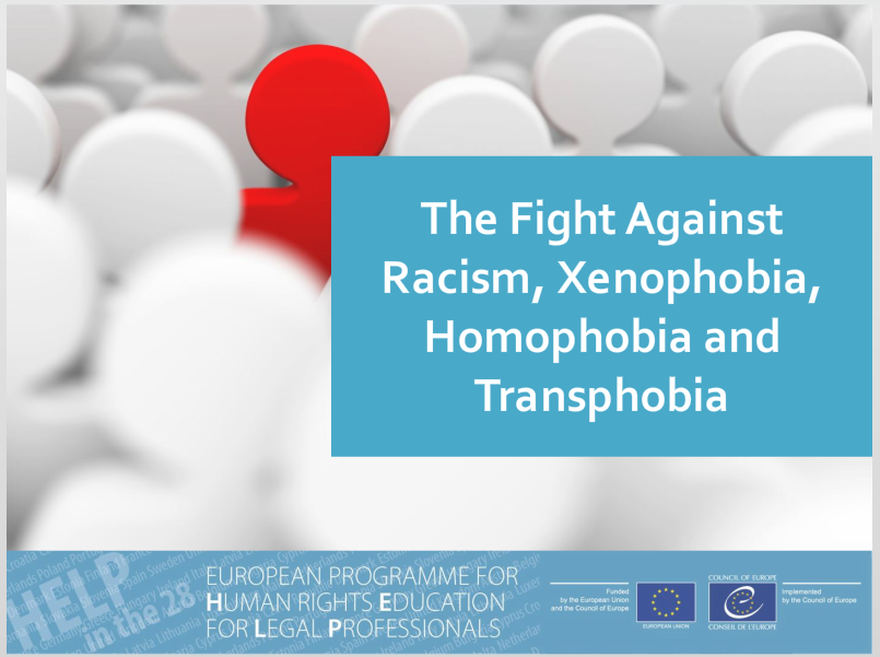 Free online HELP course on Fight against racism, xenophobia and homophobia/transphobia
