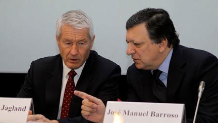 Secretary General Jagland and President Barroso, Brussels, November 2011