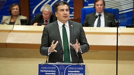 Il Presidente georgiano, Mikheil Saakashvili
