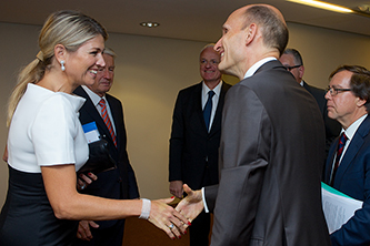 H.M. Queen Maxima of the Netherlands, Mr Jan Kleijssen, Director of Information Society and Action against Crime