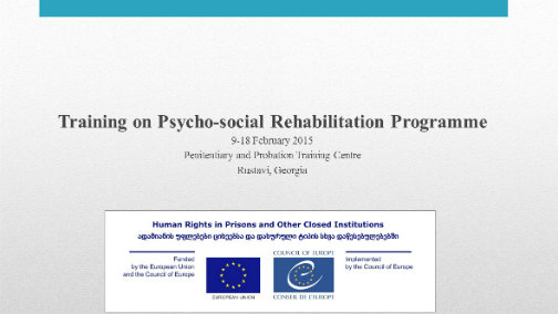 Training on psycho-social rehabilitation programme