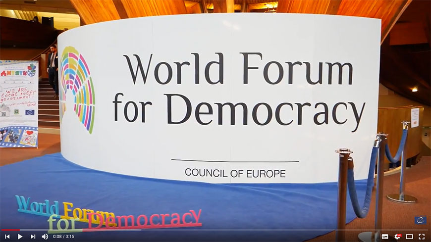 Regardez le résumé du Forum mondial de la démocratie 2017 !
