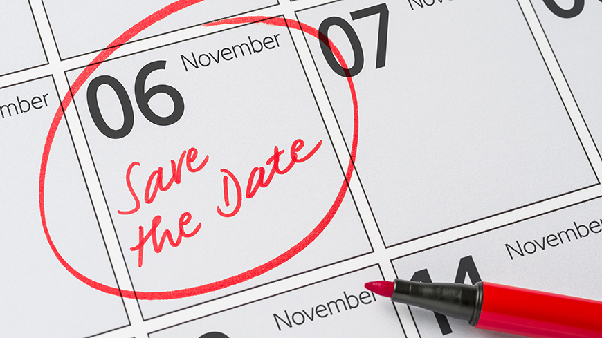 6-8 November 2019: Save the dates