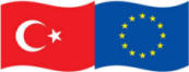 Turkey and European Union flags