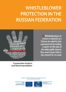Whistleblower Protection in Russian Federation cover