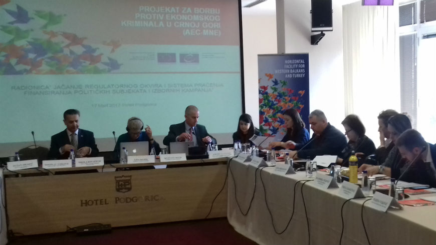 Workshop on the financing of political entities and electoral campaigns in Montenegro