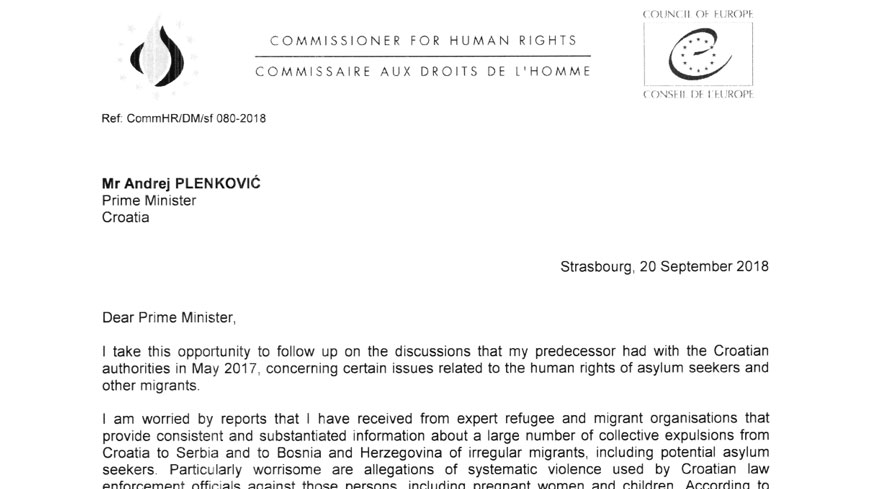 Комиссар призывает Хорватию расследовать сообщения о коллективных изгнаниях мигрантов и применения насилия со стороны сотрудников правоохранительных органов