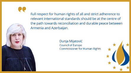 Council of Europe Commissioner for Human Rights concludes her visit to Armenia and Azerbaijan with a focus on the human rights situation of people affected by the conflict in and around the Karabakh region