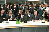 From left to left: Terry Davis, Secretary General, Marek Belka, Prime Minister of Poland and Aleksander Kwasniewski, President of Poland