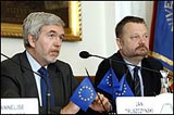 Jan Truszczynski, Ministre adjoint des Affaires étrangères de Pologne (à g.) et Wojciech Tygielski, Recteur adjoint de l'Université de Varsovie