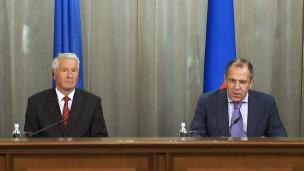 Le Secr&eacute;taire G&eacute;n&eacute;ral rencontre le Ministre russe des Affaires &eacute;trang&egrave;res