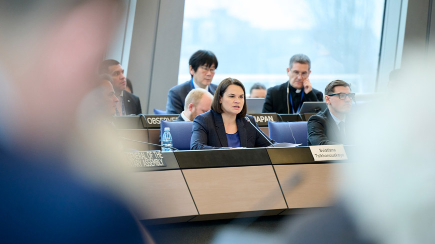 1551st meeting of the Ministers' Deputies. Exchange of views with Ms Sviatlana Tsikhanouskaya