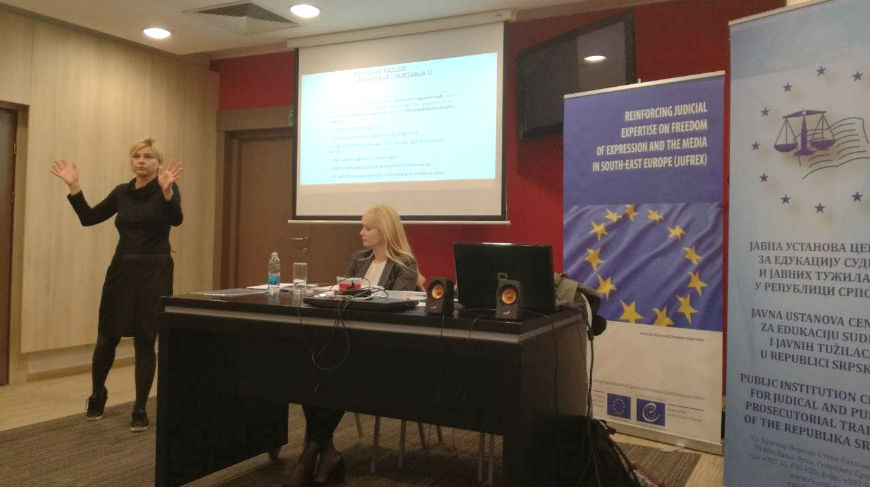 Cascade training for judges and prosecutors on libel and hate speech