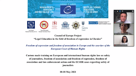 Formation sur le droit européen et international des droits de l'homme en Ukraine