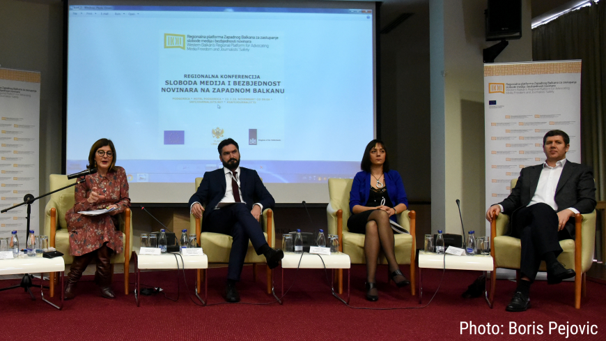 Closing conference organised by the Regional Platform for advocating media freedom and journalists’ safety