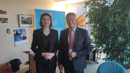 Le chef du département de la société de l'information et le représentant permanent de la Géorgie auprès du Conseil de l'Europe ont discuté de la coopération.