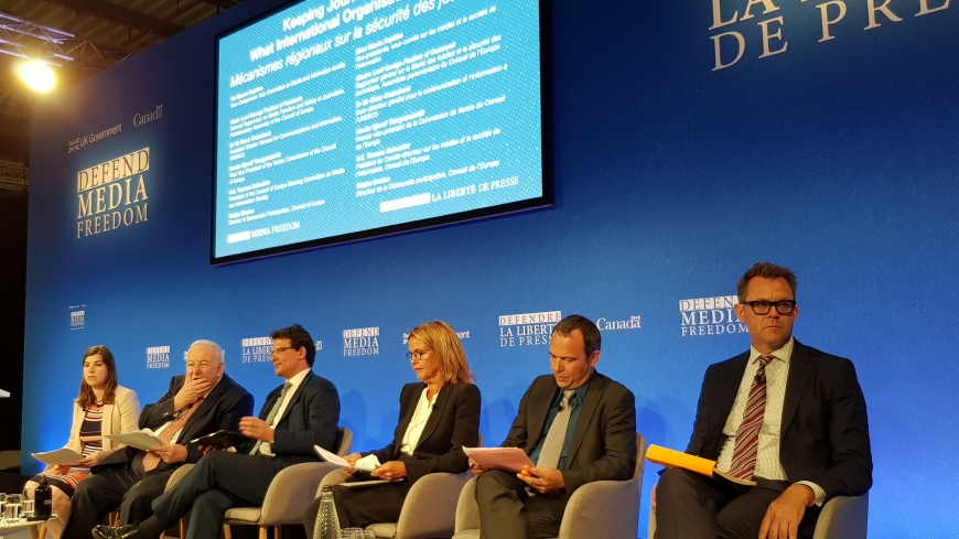 Global Conference for Media Freedom attended by CDMSI Chair, Ambassador Thomas Schneider