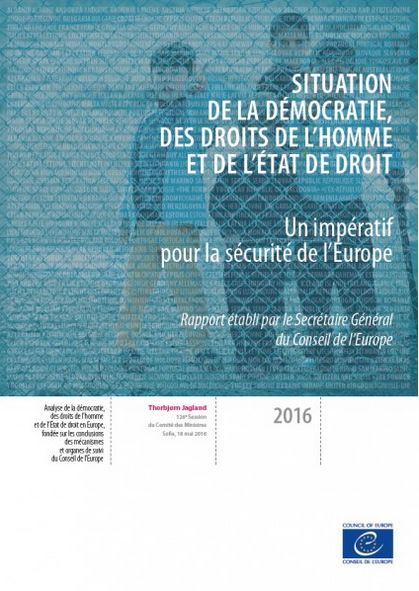 Situation de la démocratie, des droits de l'homme et de l'Etat de droit (2016)