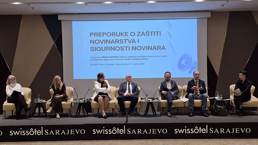 Institutions call for stronger co-ordination to better protect journalists in Bosnia and Herzegovina
