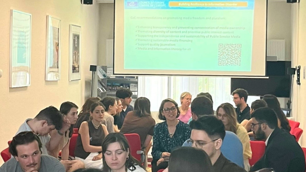 Young European Ambassadors learn about Media Freedom, Disinformation and the work of the Freedom of Expression and CDMSI Division