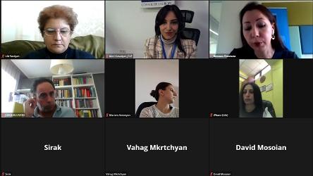 Online training session on “Informed consent” and “Medical confidentiality’’ under the Project on ‘‘Human Rights Protection in Biomedicine’’ in Armenia