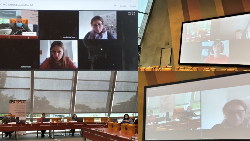 Première réunion productive du Comité de rédaction du Conseil de l'Europe sur les femmes migrantes, 1-2 octobre 2020