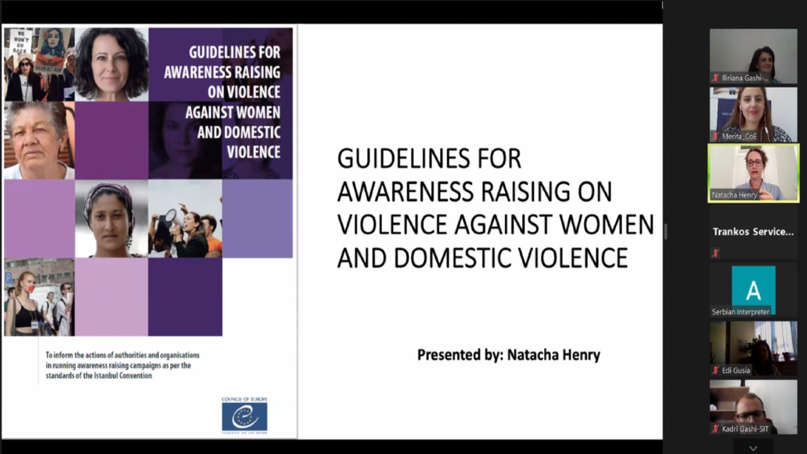 Lancement des lignes directrices pour sensibiliser à la violence à l'égard des femmes et à la violence domestique au Kosovo*