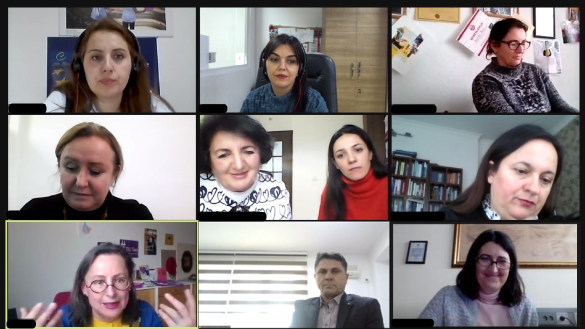 Discussion entre expert-e-s sur l’élaboration des lignes directrices sur la qualité pour les refuges de femmes victimes de violence et de violence domestique au Kosovo*
