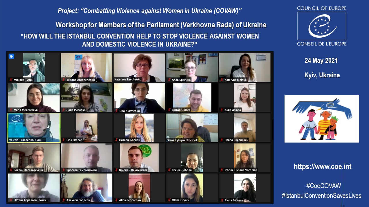 Workshop for Members of Ukrainian Parliament answering the question, ‘How will the Istanbul Convention help to stop violence against women and domestic violence in Ukraine?’