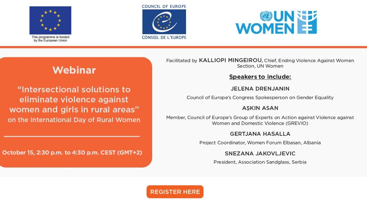 The European Union, the Council of Europe and UN Women organised a series of webinars on preventing and responding to violence against women