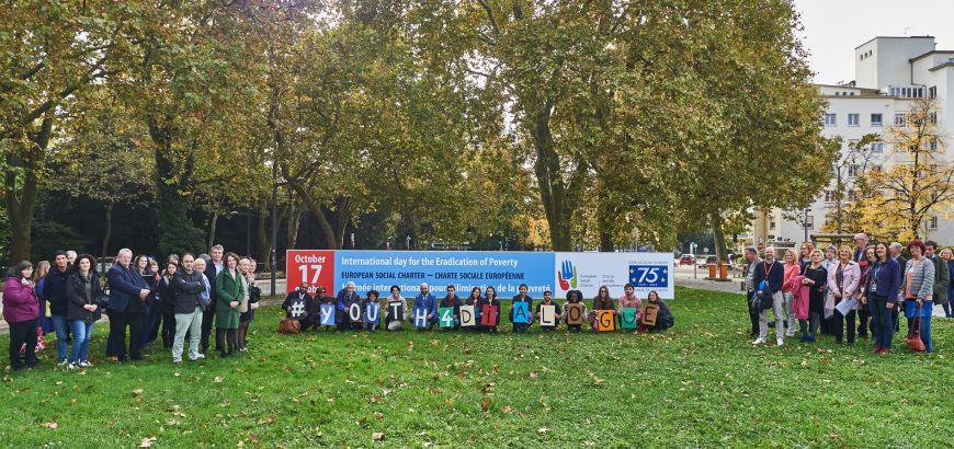 Ceremony to mark the International Day for the Eradication of Poverty