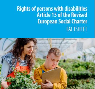Droits des personnes handicapées - Article 15 de la Charte sociale révisée - dépliant