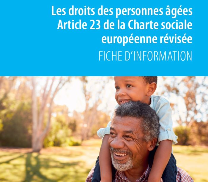 Droits des personnes agées - Article 23 de la Charte sociale européenne