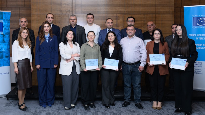 Workshop on Combating Trafficking in Human Beings and HELP Course Certificate Award in Armenia