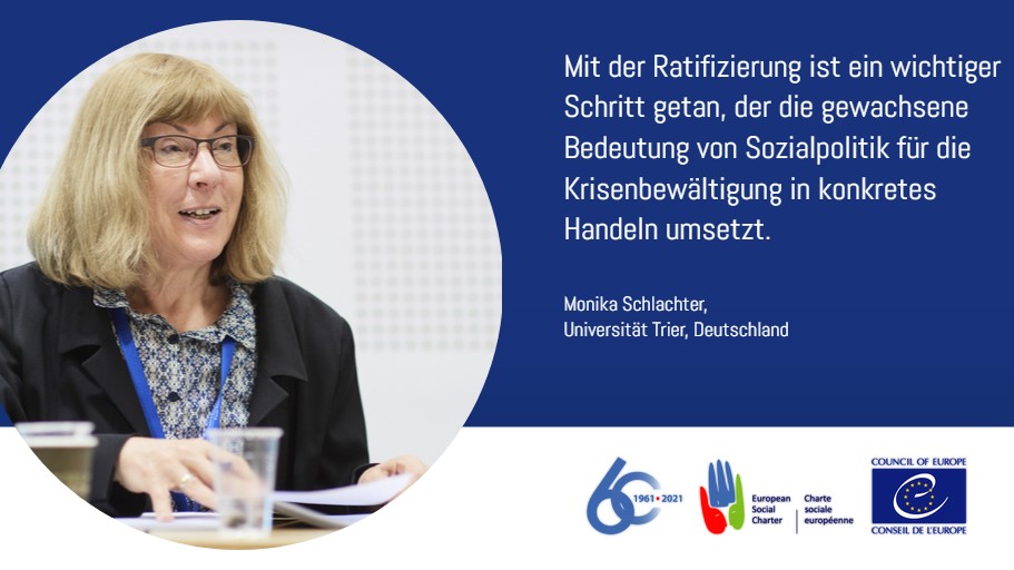 60 years of the European Social Charter, 25 years of the revised Social Charter - 	Germany's role in the renewal process