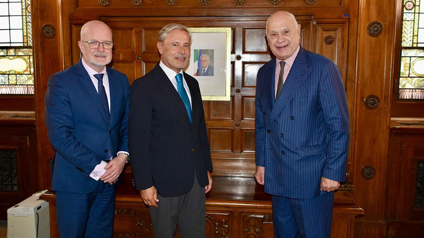 Réunion le 11 septembre entre le ministre de la Justice Carlo Nordio, Alan Mitchell, président du CPT, et Juan Carlos da Silva, chef de la délégation du CPT.