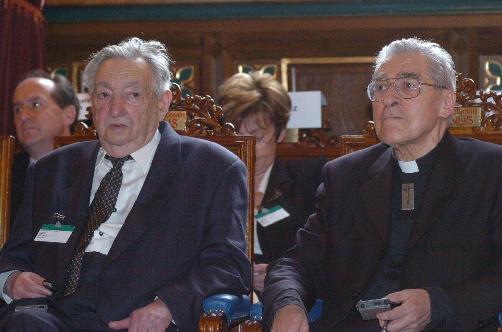 Marek Edelmann et le Cardinal Jean-Marie Lustiger