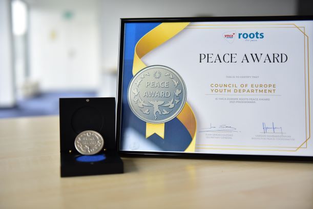 The Council of Europe Youth Department receives YMCA Europe’s 2021 „Roots of Peace Award”