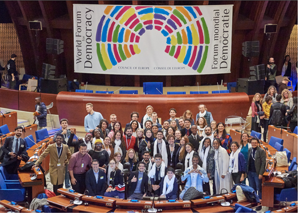 The Youth Delegation and the Advisory Council on Youth at the 10th edition of the World Forum for Democracy