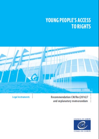 Cover page of the Council of Europe Committee of Ministers Recommendation on Young People's Access to Rights