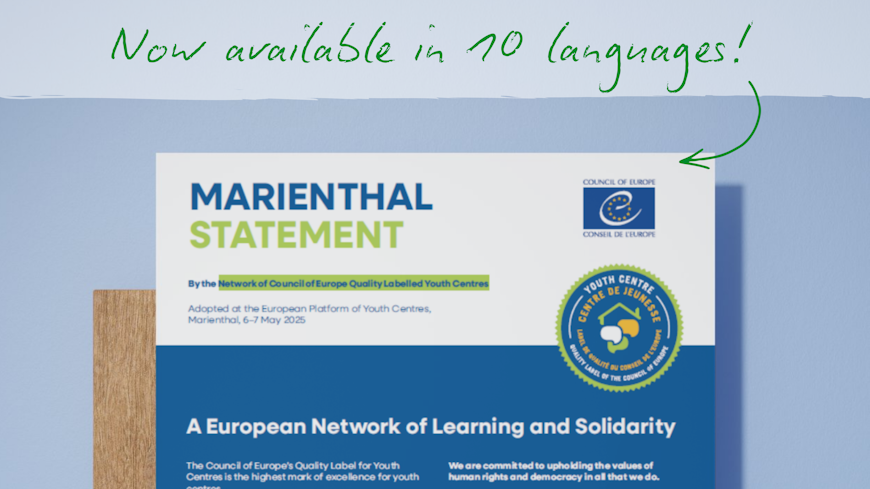 The Marienthal Statement on Quality Youth Spaces is now available in ten languages!