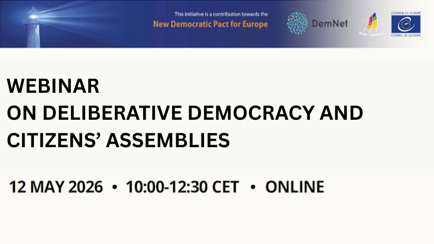 Call for applications: Webinar on Deliberative Democracy and Youth Citizens' Assemblies