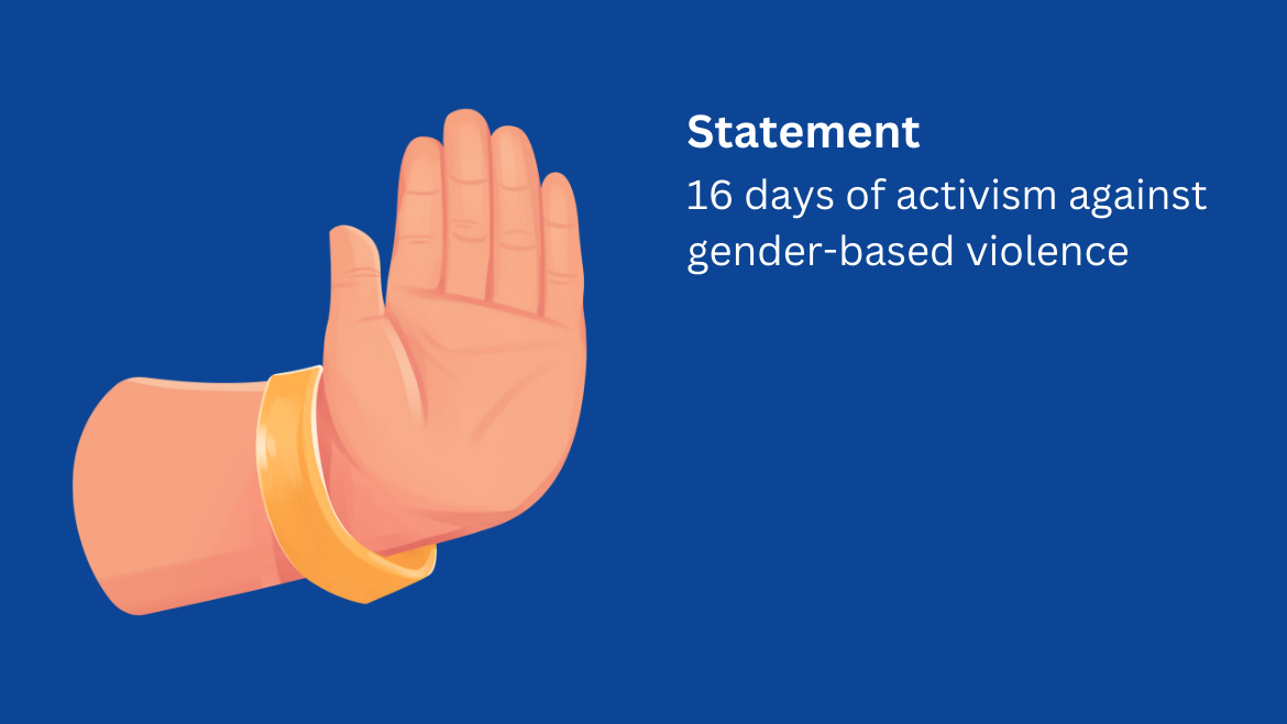 16 days of activism against gender-based violence
