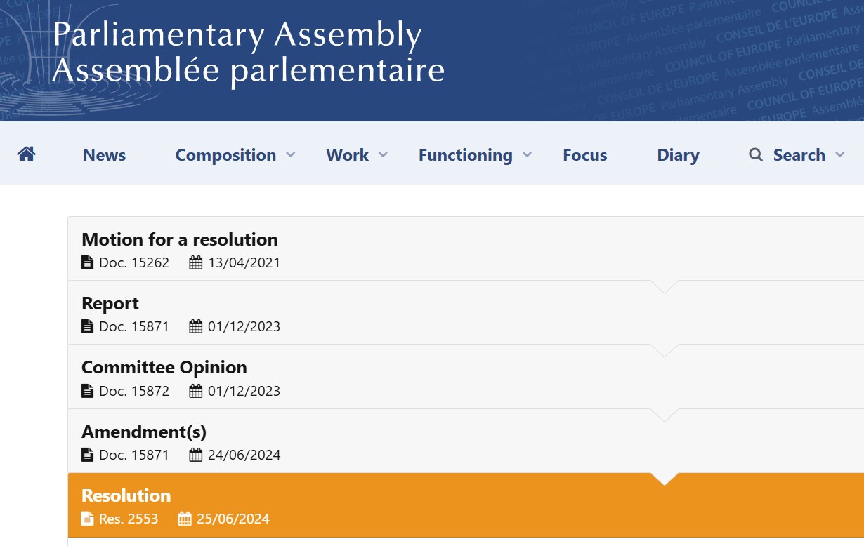 Res. 2553 - Resolution - Strengthening the youth perspective in the work of the Parliamentary Assembly