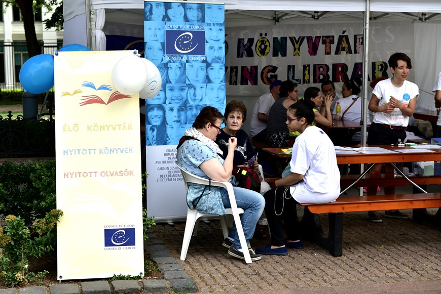 Living Library at the Europe Day Festival in Budapest