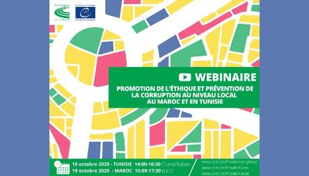 Morocco and Tunisia: Webinars on "Promoting Ethics and Preventing Corruption at Local and Regional Levels"