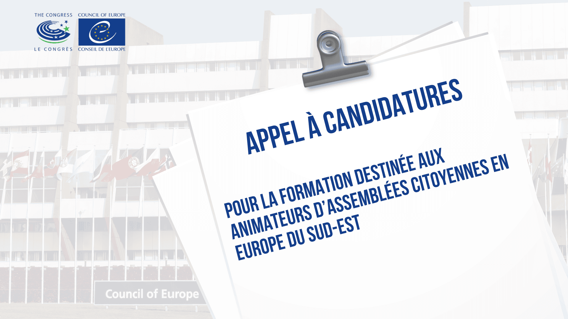 Europe du Sud-Est : appel à candidatures pour la formation destinée aux animateurs d’assemblées citoyennes