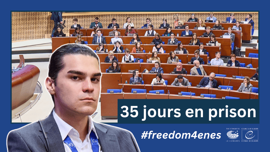 Le Président du Congrès du Conseil de l'Europe demande la libération immédiate du délégué jeune du Congrès arrêté en Türkiye