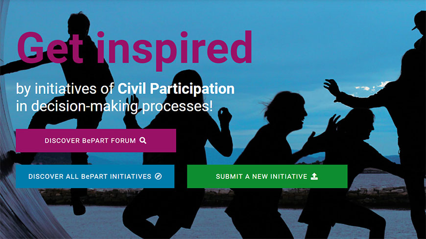 BePART, soyez inspiré ! Lancement d'une nouvelle plateforme pour partager les expériences de participation civile